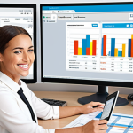 **

Prompt: Streamlined office scene, automated invoice processing, digital documents flowing seamlessly, happy employees smiling, financial software interface, charts showing efficiency gains, modern office environment, bright and airy, focus on ease and speed.

**